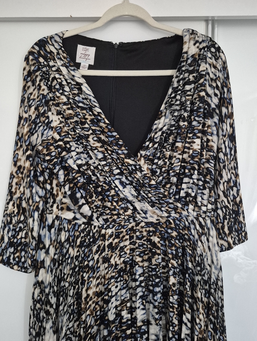 City Chic Multicolor Animal-Print Wrap Midi Dress - Picture 3 of 3
